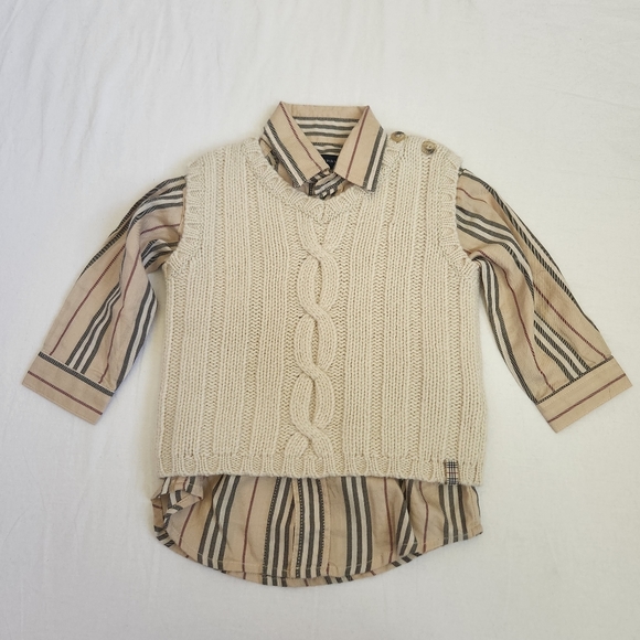 Burberry Shirts & Tops Burberry Baby Boy Sweater Vest Button Up